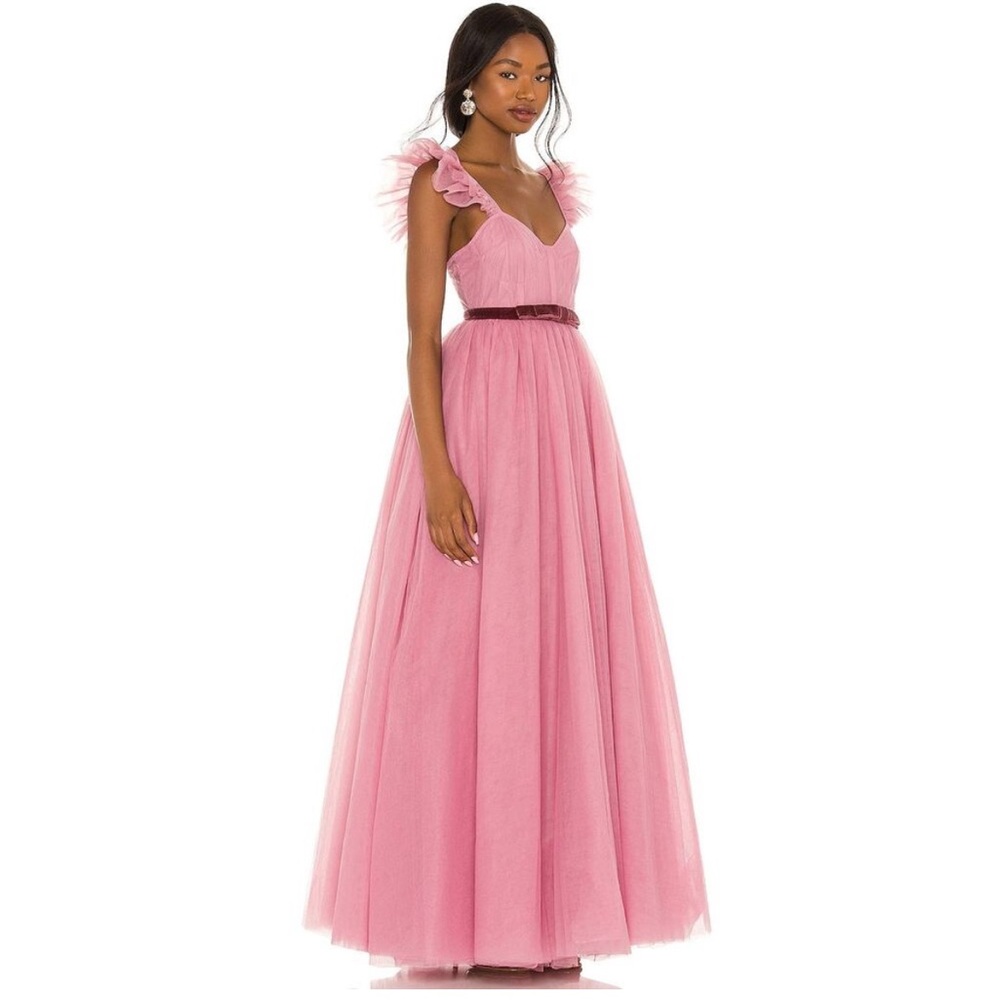LoveShackFancy Macron Pink Tulle Gown - NWT - Picture 2 of 11